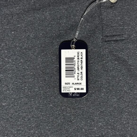 NWT $98 Johnnie-O Dark Gray Heather Golf Polo Shirt Club Logo Men's Size XL (A5) - Picture 6 of 12